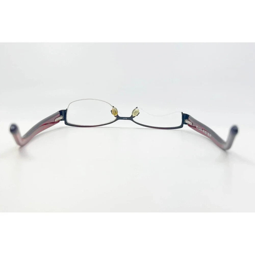 aJ 158 Eyeglasses Frames Womens Red Half Rim Oval 51-17-135